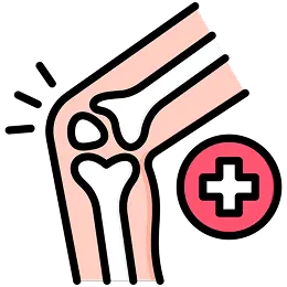 歩行や運動に不安がある膝のイラスト