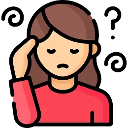 女性が困っている様子のイラスト
