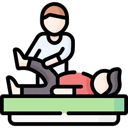 施術を受けている様子のイラスト